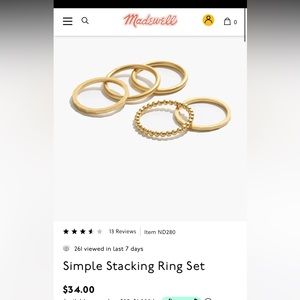 Madewell stacking ring set